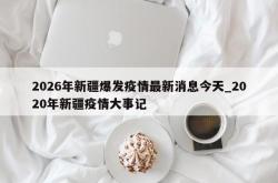 2026年新疆爆发疫情最新消息今天_2020年新疆疫情大事记