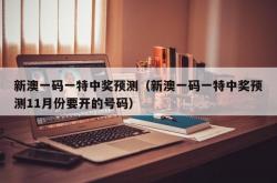新澳一码一特中奖预测（新澳一码一特中奖预测11月份要开的号码）
